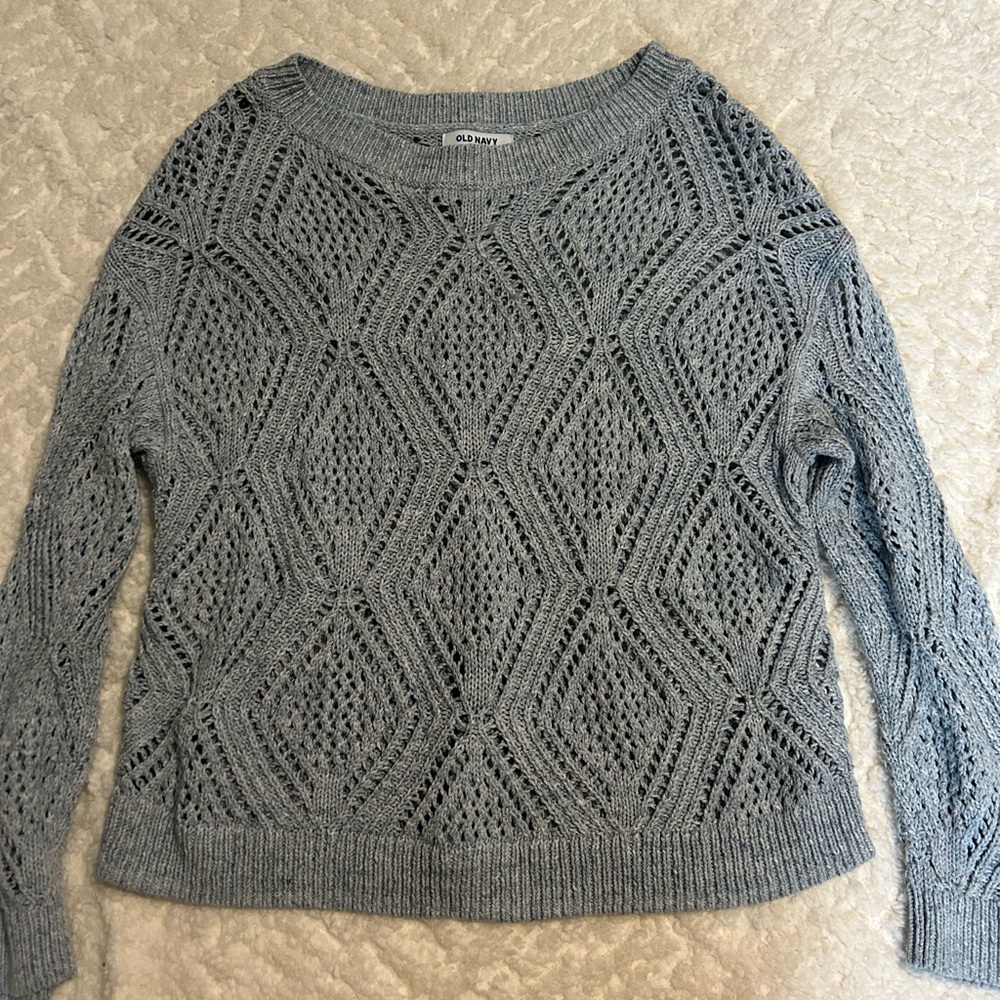 Old Navy Gray/Blue Women's Sweater